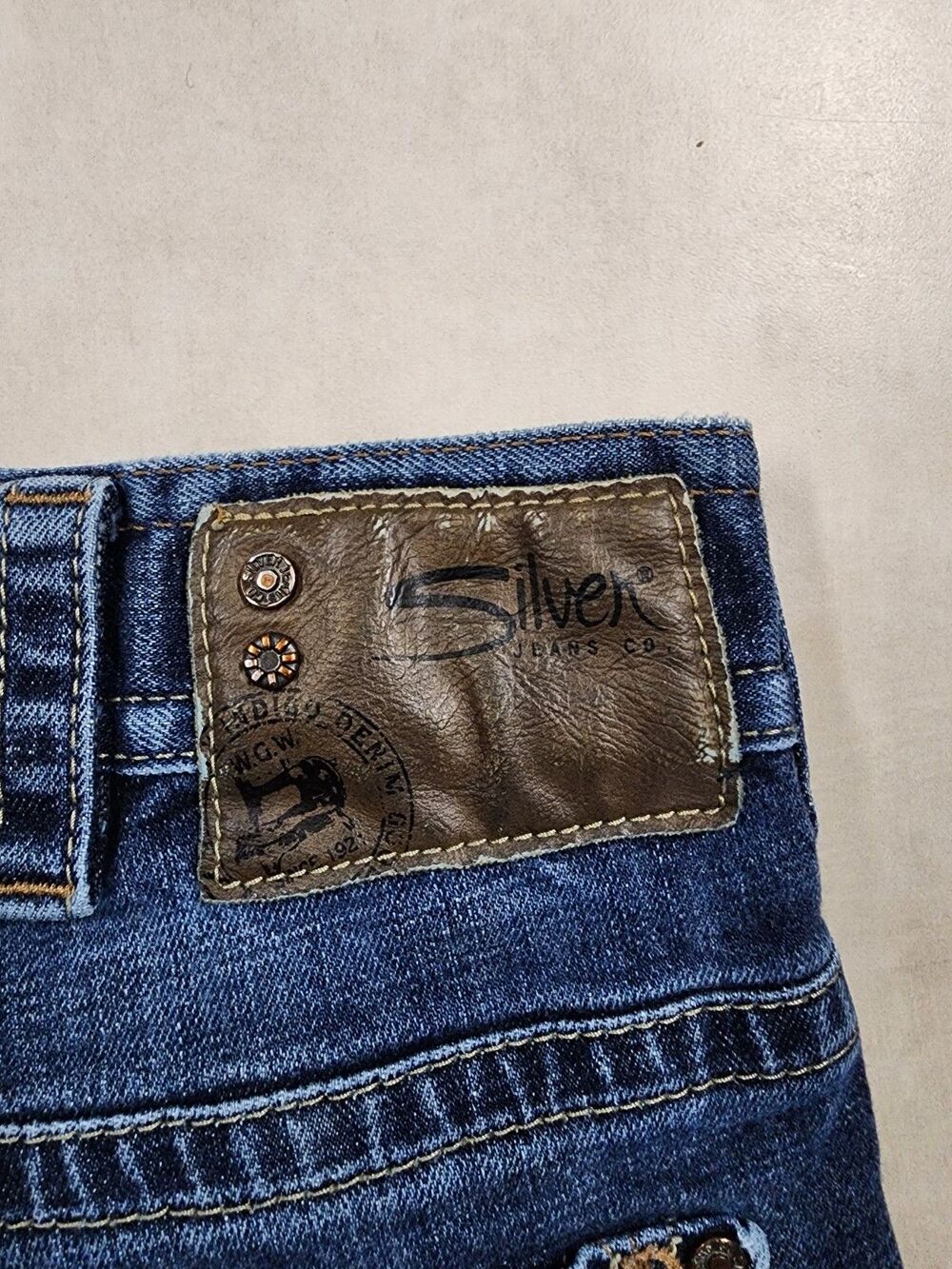 Silver Jeans Co Mens 38x30 Blue Gordie Baggy Wide Leg Relaxed Denim (38x30 Tag)